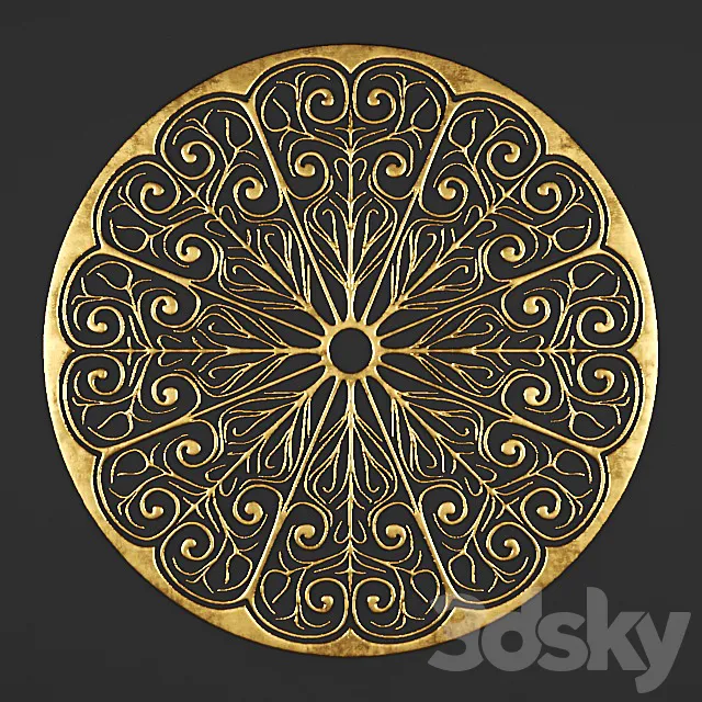 Rosette pattern carving. 3D Model
