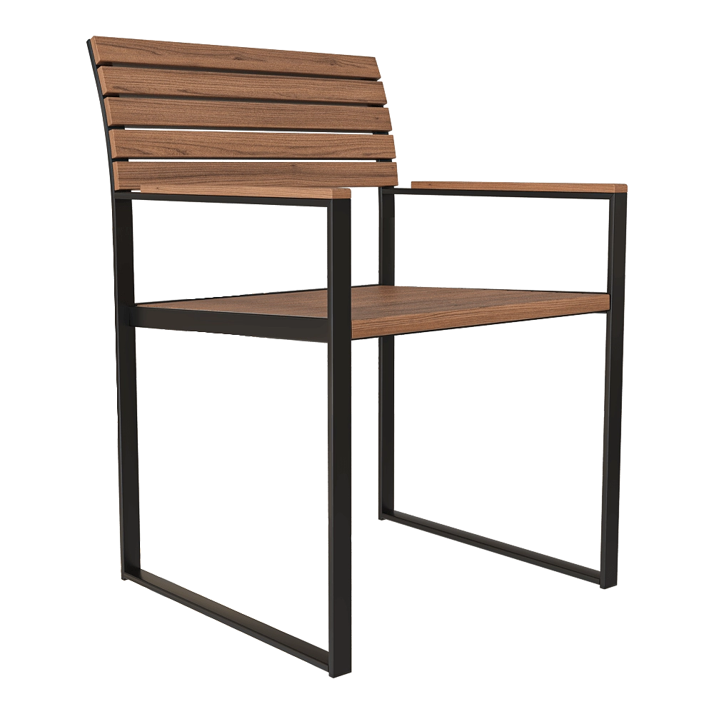 Röshults - Chair with armrests Garden Bistro 3D Model