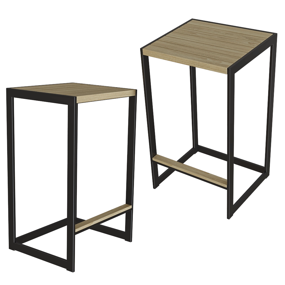 Röshults - Outdoor Bar Chair Garden  Low 3D Model