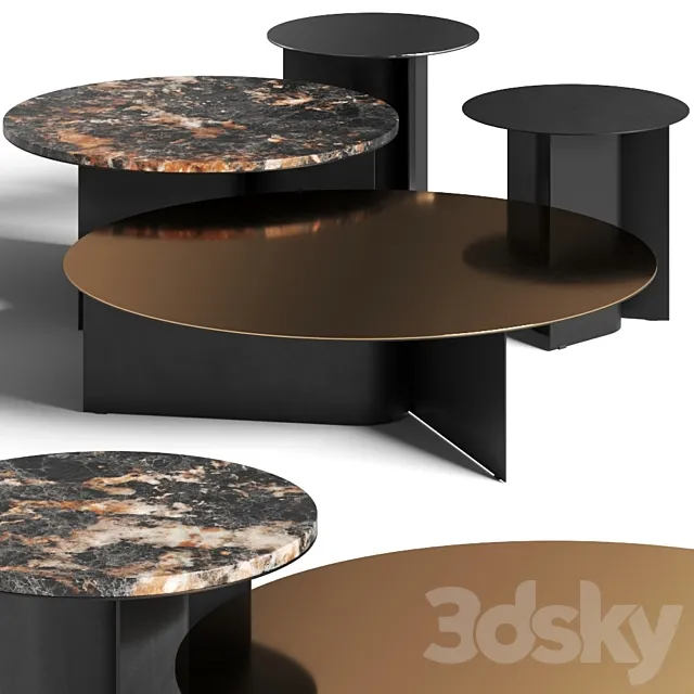 Ross Gardam Breeze Coffee & Side Tables 3D Model