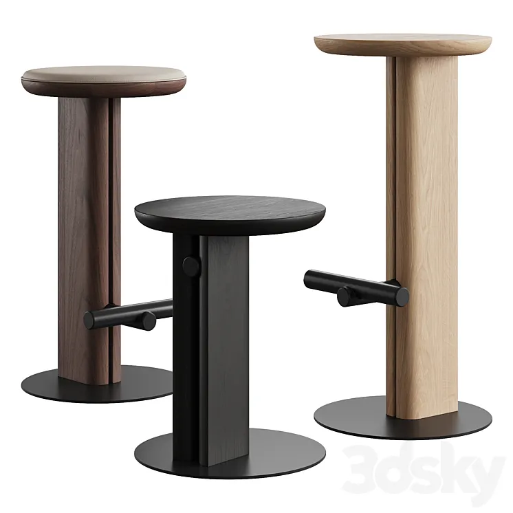 Ross Gardam Rook Stool 3D Model Free
