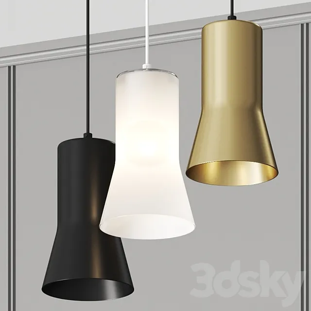 Ross Gardam Silhouette Pendant Lamps 3D Model
