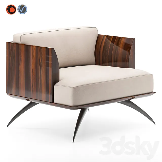 ROSSATO Elizabeth armchair 3D Model