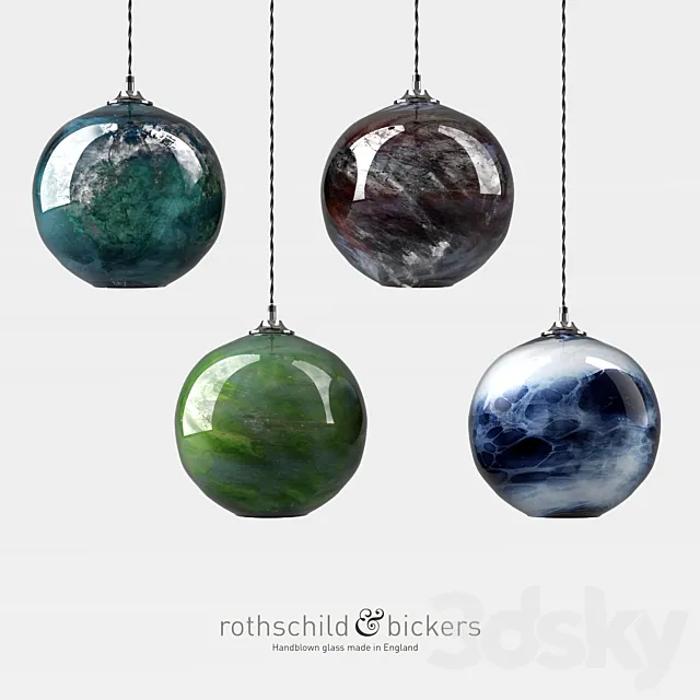 Rothschild & Bickers Mineral Pendants 3D Model