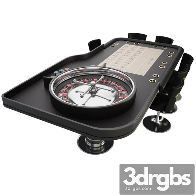 Roulette table casino 3D Model Free