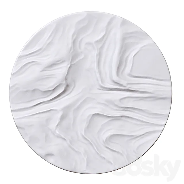Round abstract panel 3D Model