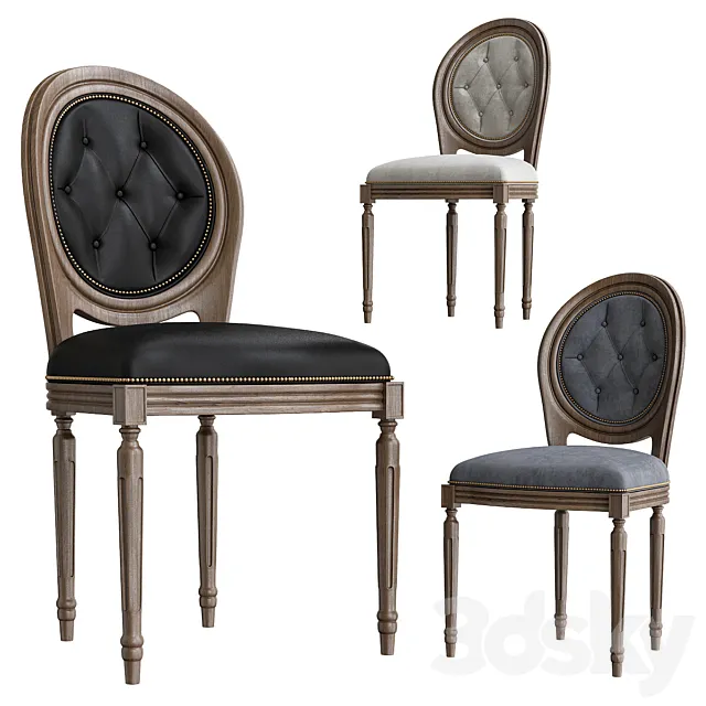 Round Back Paige Upholstered Barstool 3DModel