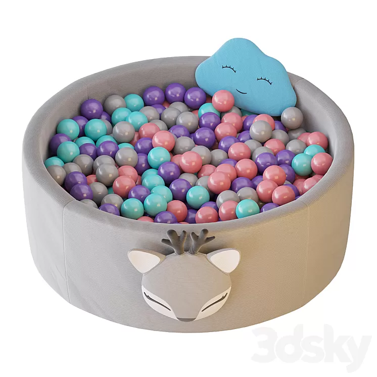 Round ball pool 3D Model Free
