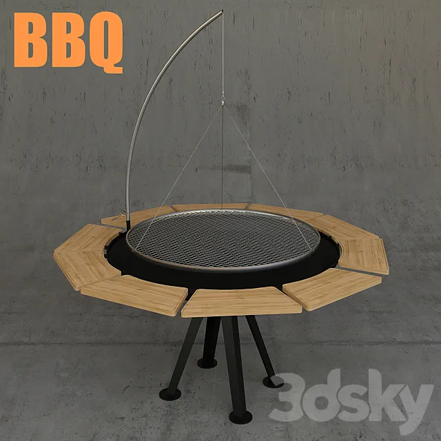 Round barbecue 3DModel