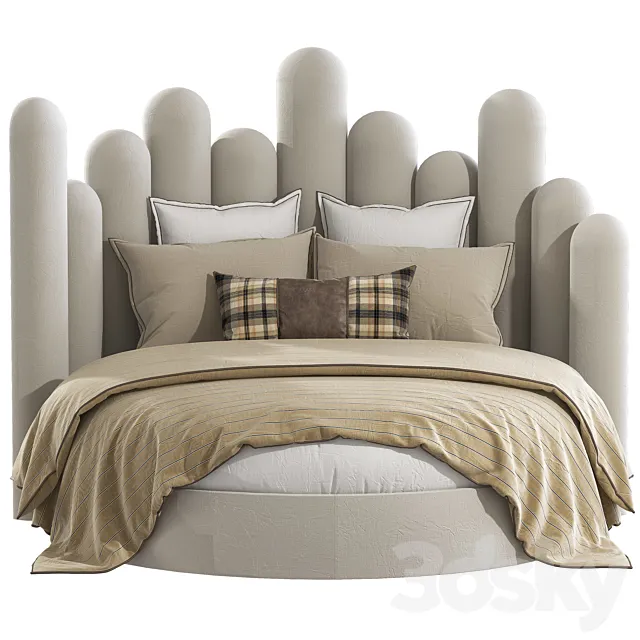Round bed 2 3DModel