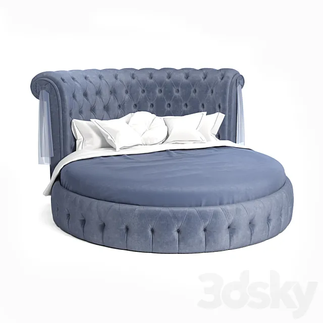 Round bed Ceppi - Soft Wall 3DModel