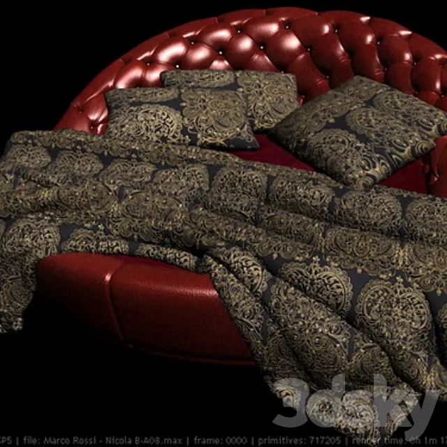 round bed Marco Rossi 3DModel