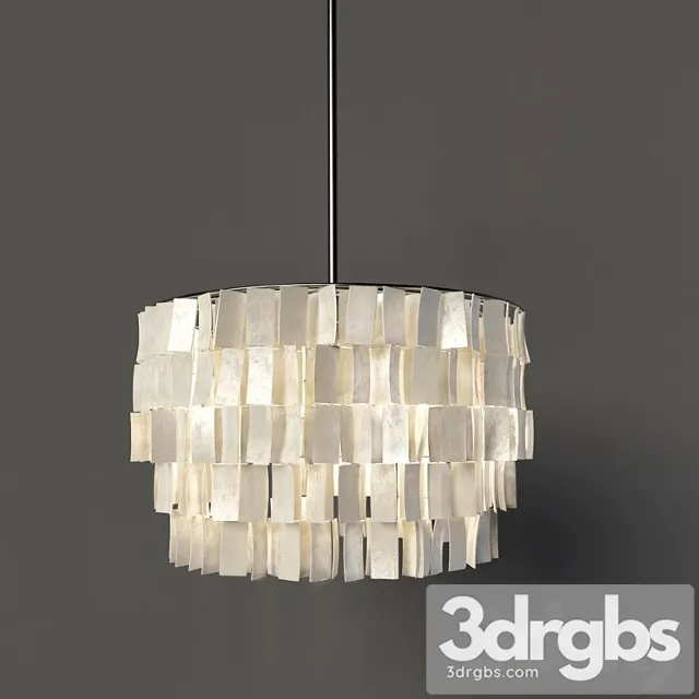 Round capiz chandelier