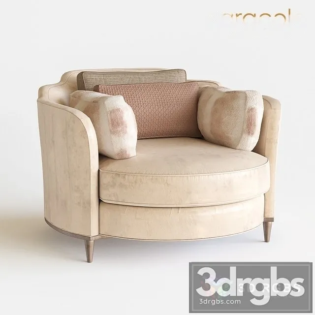Round Caracole Armchair 3D Model Free