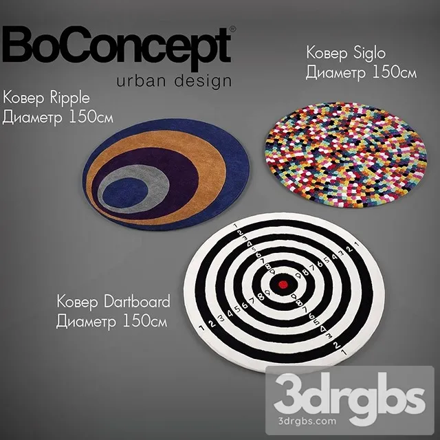 Round Carpets 2 3D Model Free