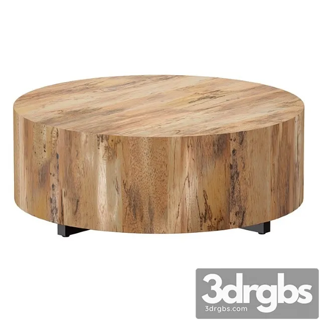 Round Coffee Table Dillon Spalted Primavera Round Wood Zoffee Table Tsrate Andes Barrel 3D Model Free