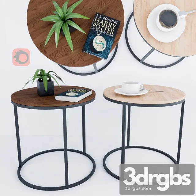 Round coffee table oslo 2 3D Model Free