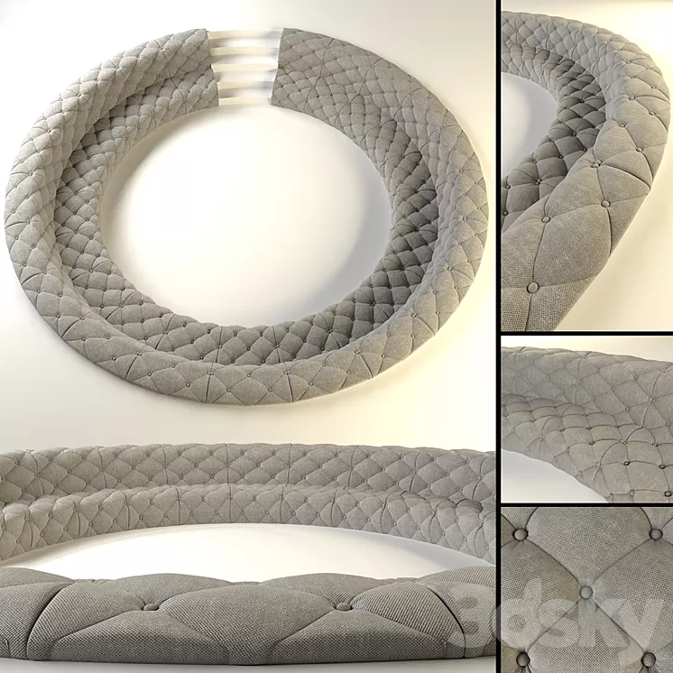 round couch built-in floor