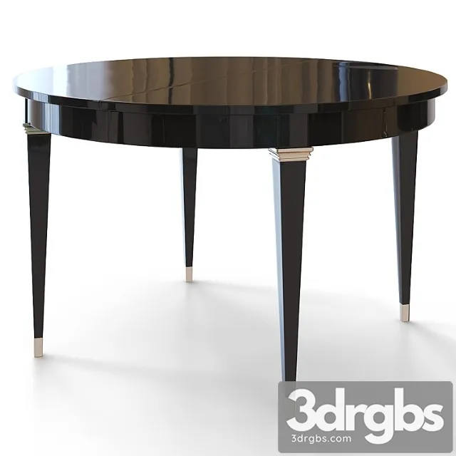 Round dining table in art deco style. 2 3D Model Free