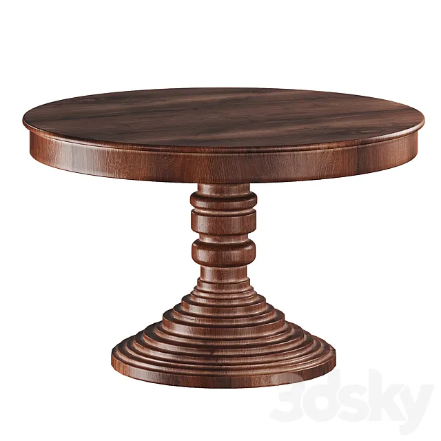 Round dining table in classic style 3DModel