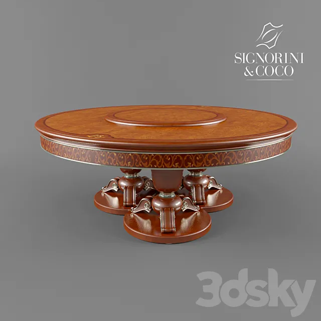 Round dining table Signorini & Coco Bellagio 3D Model