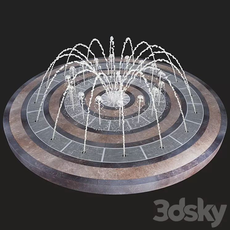 Round fountain dry 3D Model