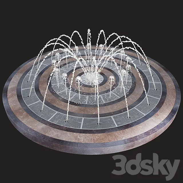 Round fountain dry 3DModel