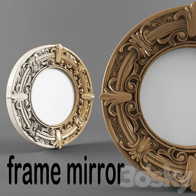 round frame mirror 3D Model
