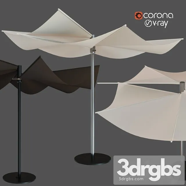 Round Garden Umbrella 3D Model Free