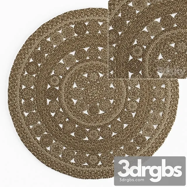 Round Jute Rug by Serena & Lily 3D Model Free
