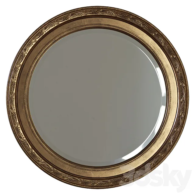 Round mirror in a frame 3DModel