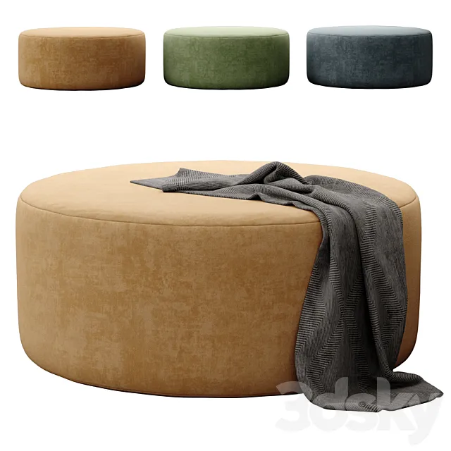Round Ottoman By Howard Elliott Collection 3DModel