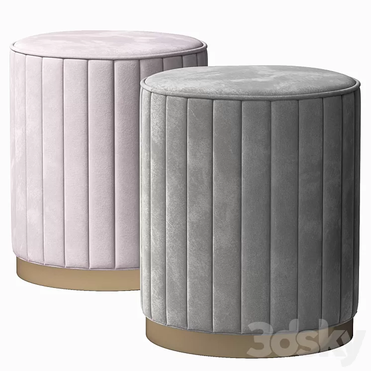 Round pouf 3D Model