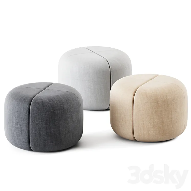 Round Pouf Bob by Bla Station / Pouf 3D Model Free