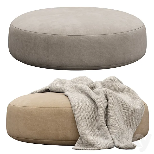 Round pouf by bloomingville 3D Model
