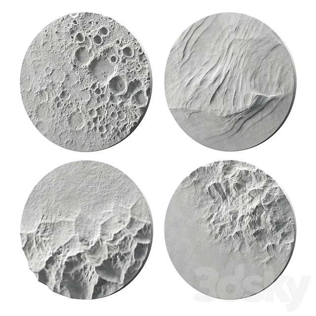 Round relief panel set Free Download