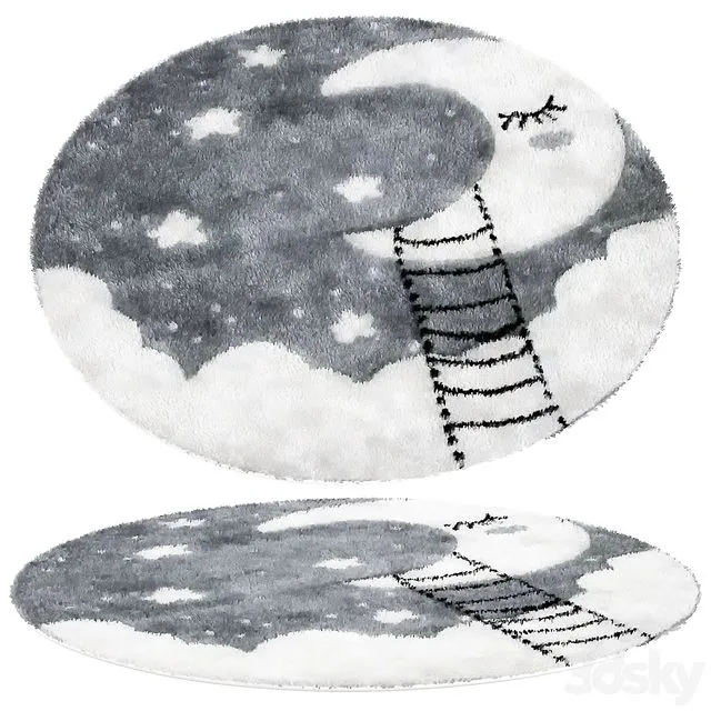 Round rug 02 3D Model