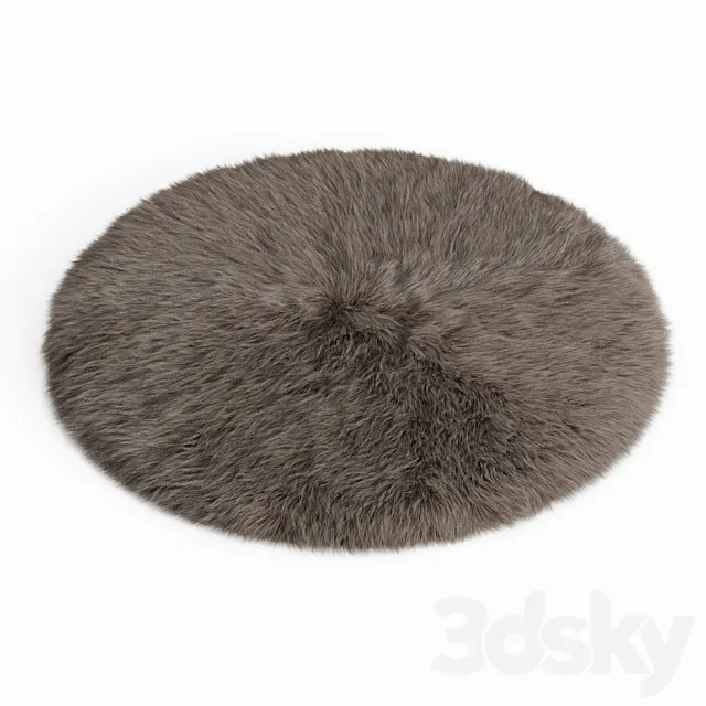 Round rug fur 3DModel