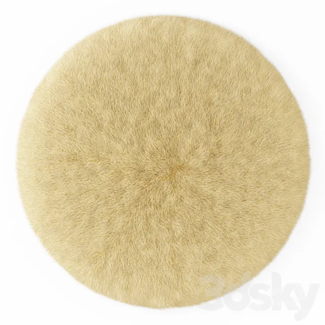Round rug yellow 3DModel