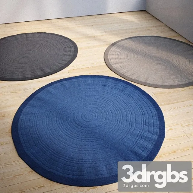 Round Rugs Set 3D Model Free