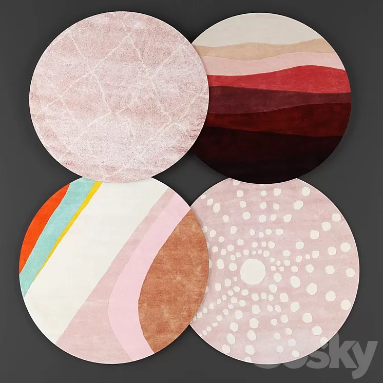 Round rugs03 3D Model