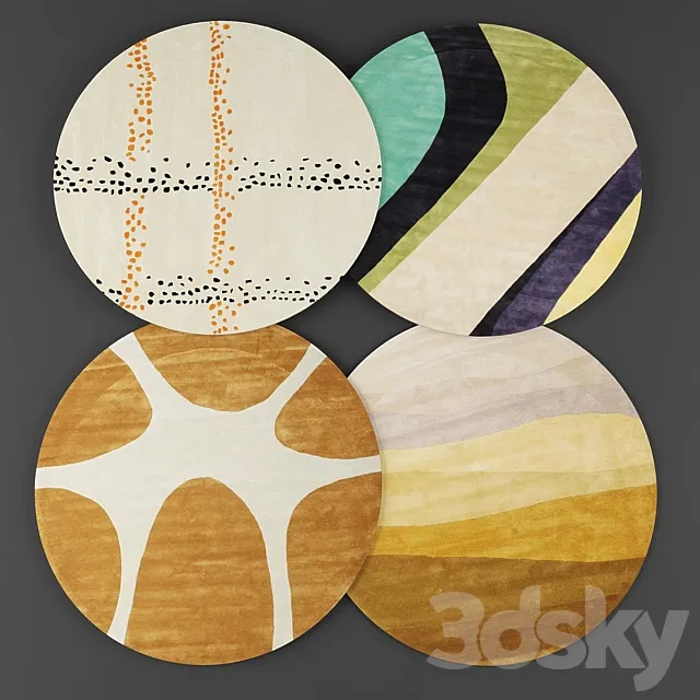 Round rugs07 3D Model