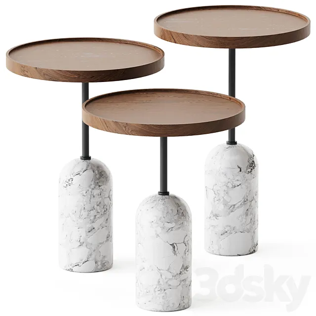Round Side Tables Ekero by Porada 3D Model
