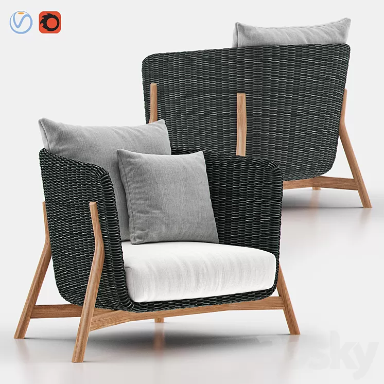 ROUND SILLON Armchair - POINT 3D Model