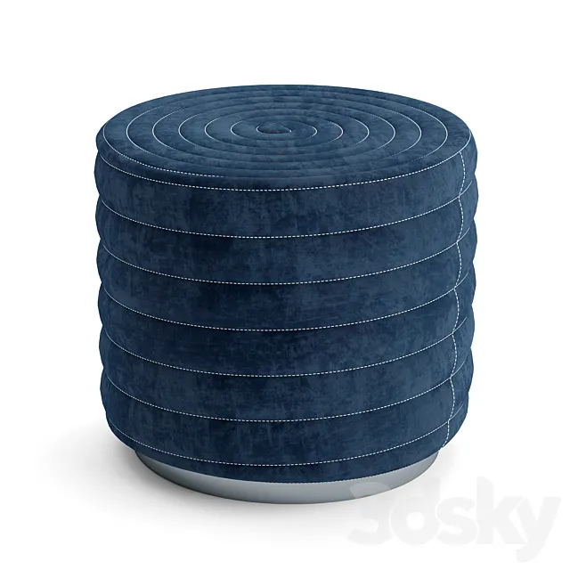 Round spiral pouf 3DModel