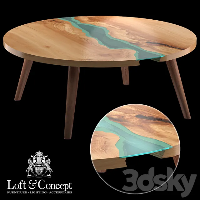 Round Table River Collection 3D Model
