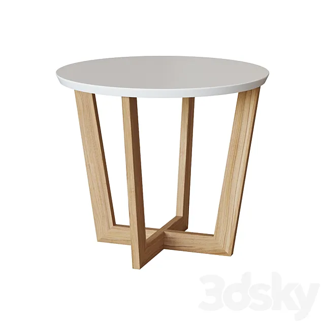 Round table Rondo white 3D Model