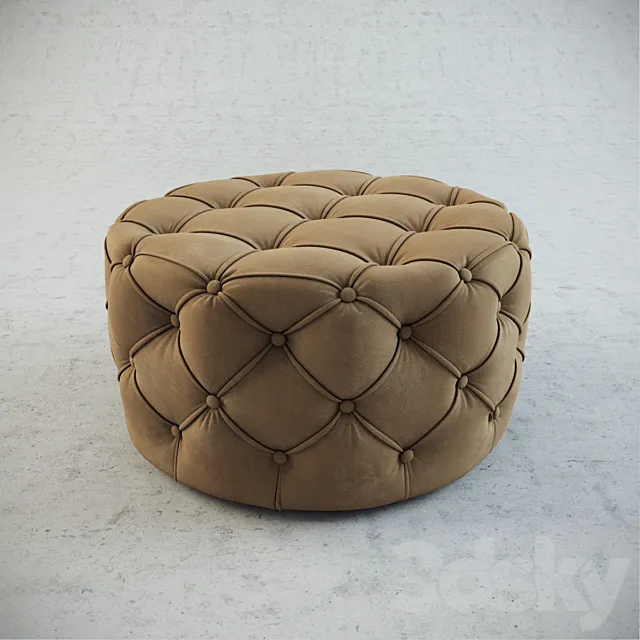 Round Tufted Ottomans 3DModel