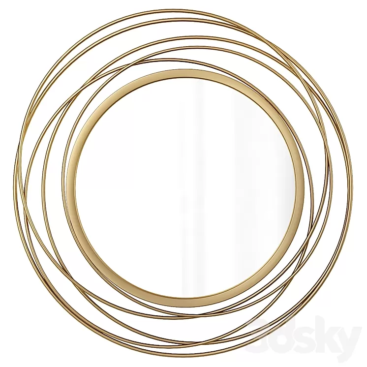 Round Wall Mirror Buell Glam Accent Mirror 3D Model Free