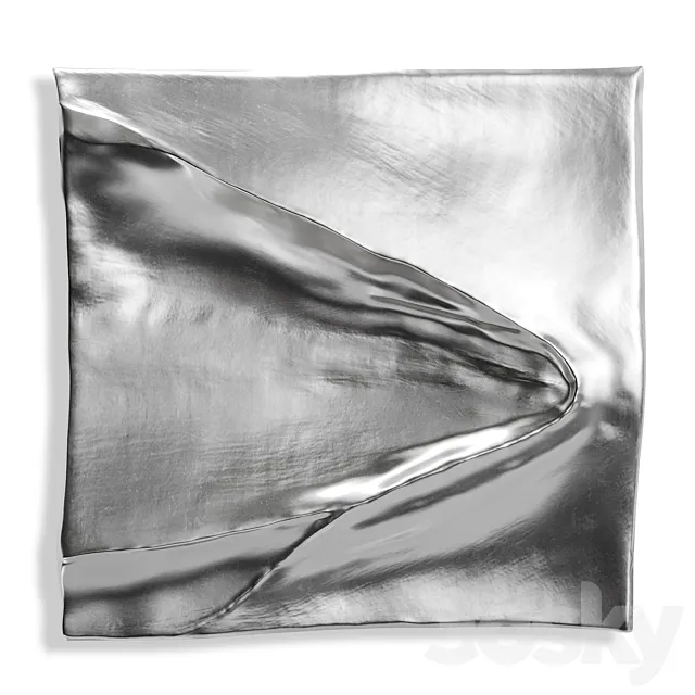 Round Wall panel Sand from 2017 silver 3D Model